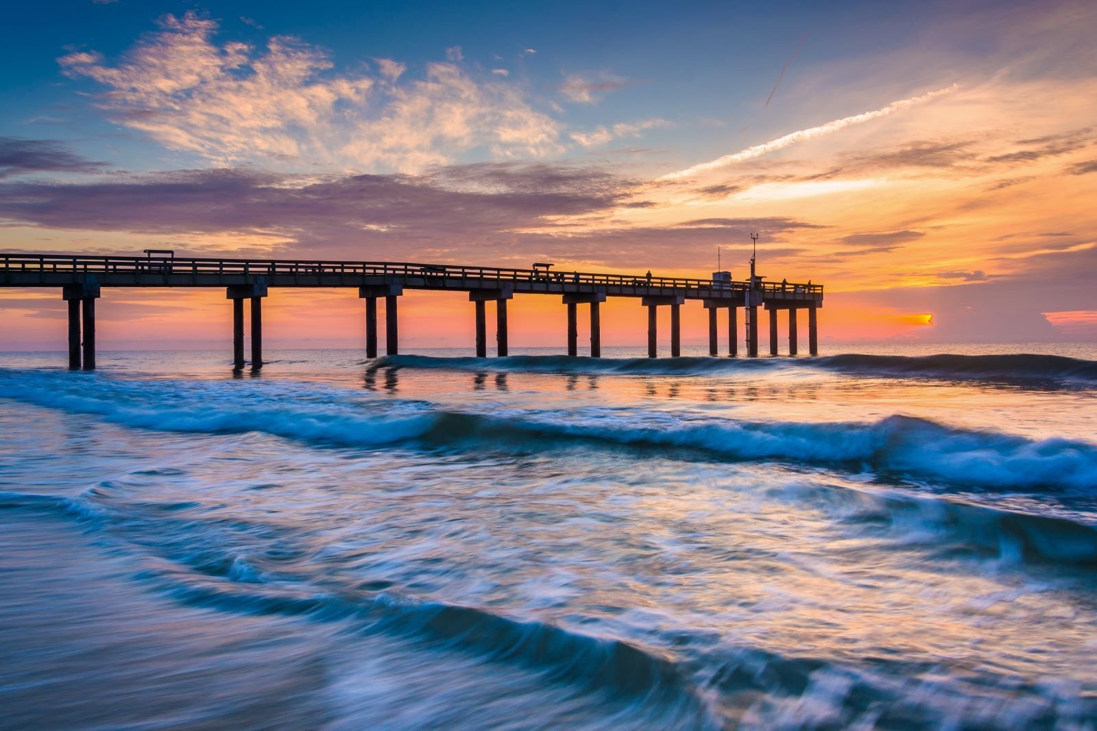 St. Augustine Beach pier at sunset